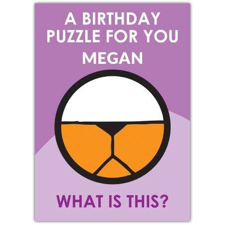 Blindfold Puzzle Birthday Card