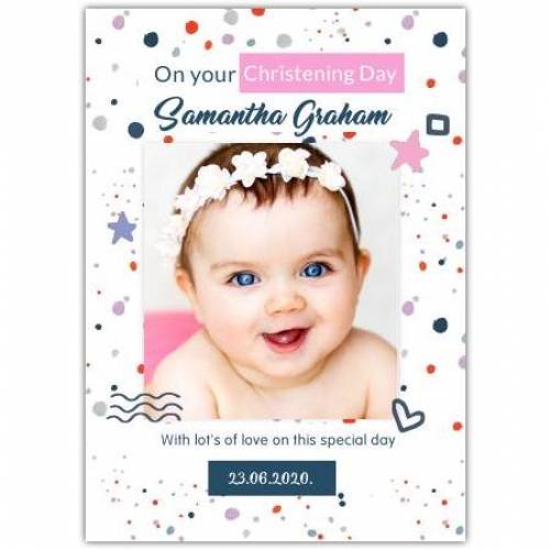 Christening Day Shapes  Card
