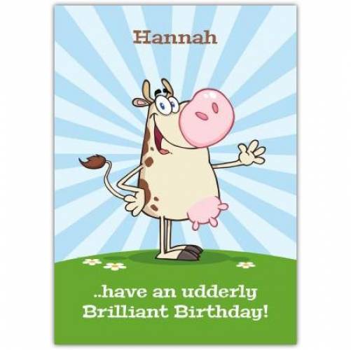 Happy Birthday Cow Humor Card