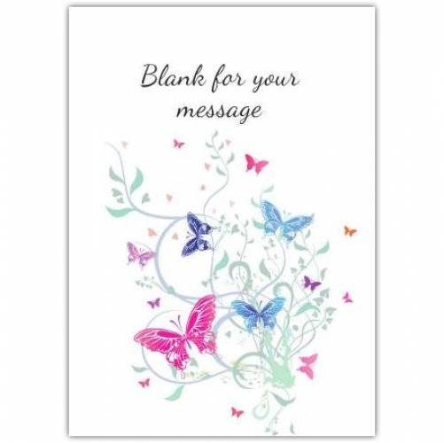 Any Message Colourful Butterflies Card