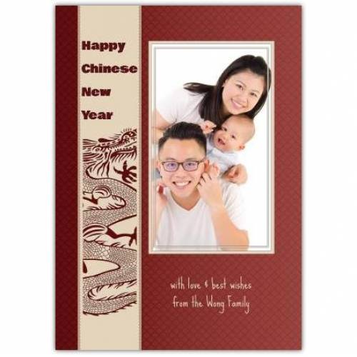 Chinese New Year Dragon Banner Greeting Card