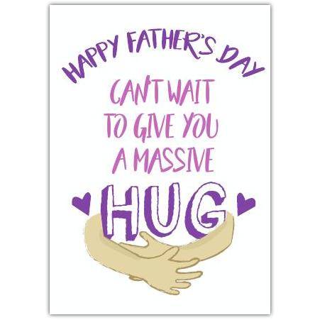Fathers Day Big Hug Greeting Card