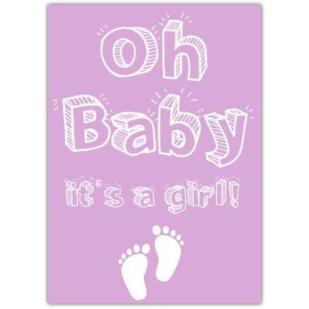 Congratulations Baby Girl Greeting Card