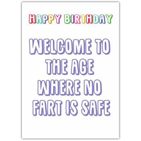 Happy Birthday Shart Rude Greeting Card