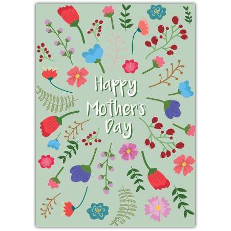 Mothers Day Flower Explosion Greeting Card