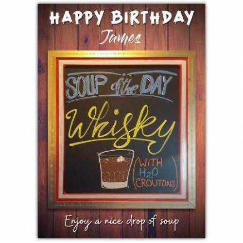 Happy Birthday Funny Whiskey Greeting Card