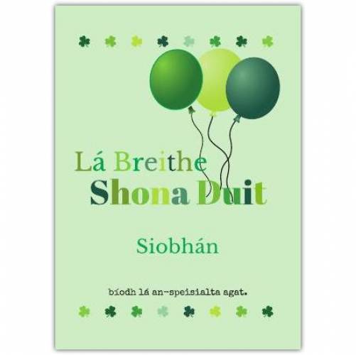 Happy Birthday - Have A Very Special Day As Gaeilge Card