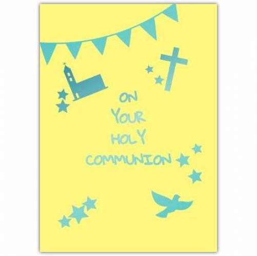 On You Holy Communion Yellow Card