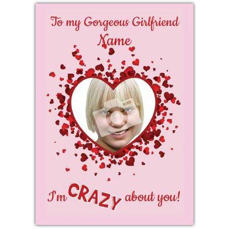 Valentines Girlfriend Heart Photo Greeting Card
