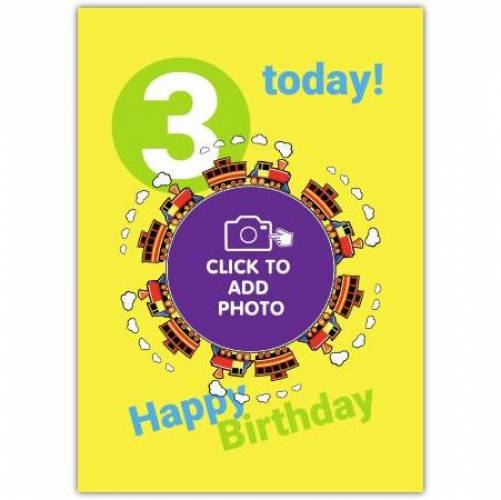 Happy Birthday Any Age Photo Upload Greeting Card