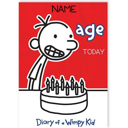 Diary of a wimpy kidboy greeting card personalised a5dandwk00002ed