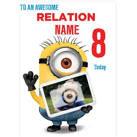 Birthday minions greeting card personalised a5dandespicmeed