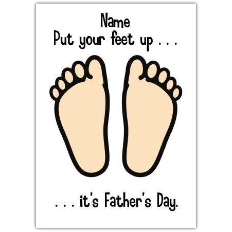 Fathers Day cartoon greeting card personalised a5pzw2016002706