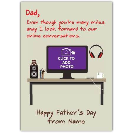 Fathers Day skype greeting card personalised a5pzw2016002707