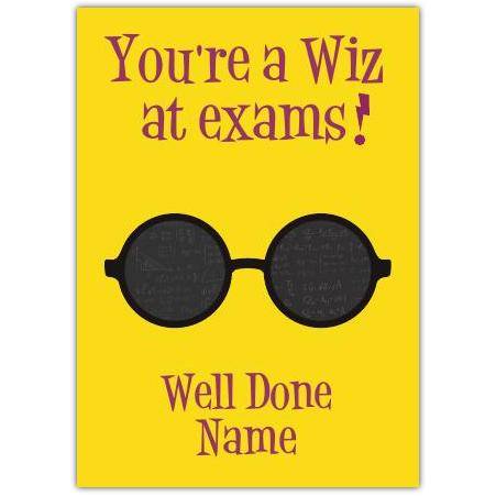 Exam pupil greeting card personalised a5pzw2016002763
