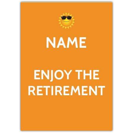 Keep calm retirement greeting card personalised a5pzw2016002803