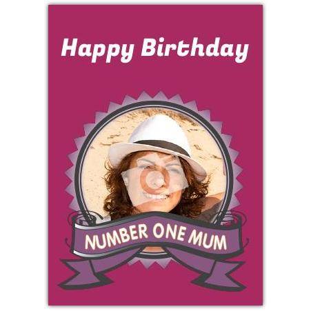 Birthday Mum greeting card personalised a5pzw2016002818