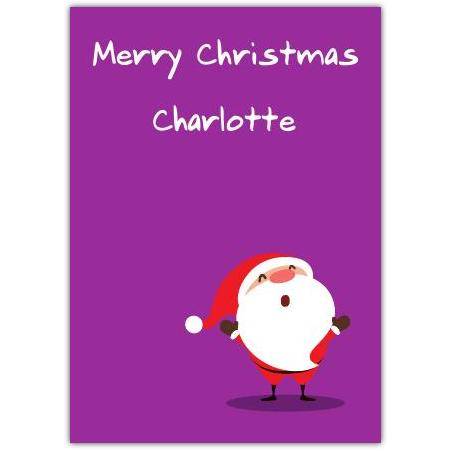 Cute Santa singing greeting card personalised a5pds2016003116
