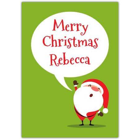 Santa waving greeting card personalised a5pzw2016003147