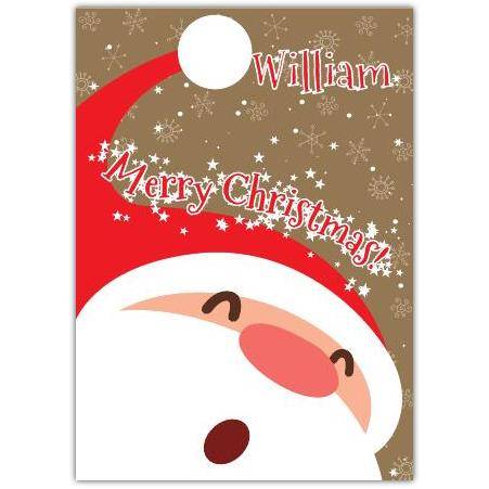 Santa Christmas greeting card personalised a5pzw2016003215