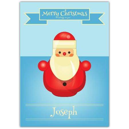 Christmas Santa greeting card personalised a5pzw2016003283
