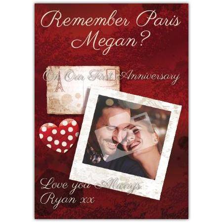 1st anniversary paper greeting card personalised a5pzw2016003411