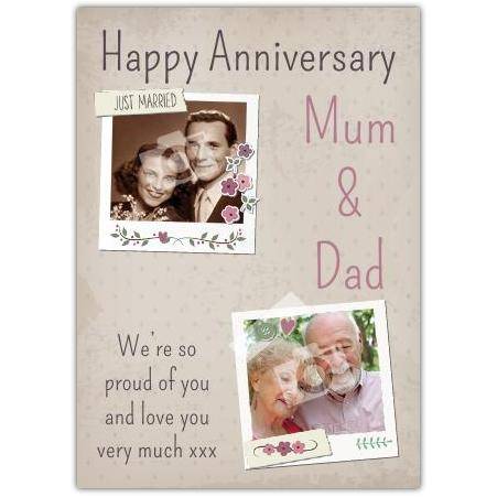 Wedding anniversary scrapbook greeting card personalised a5pzw2016003416