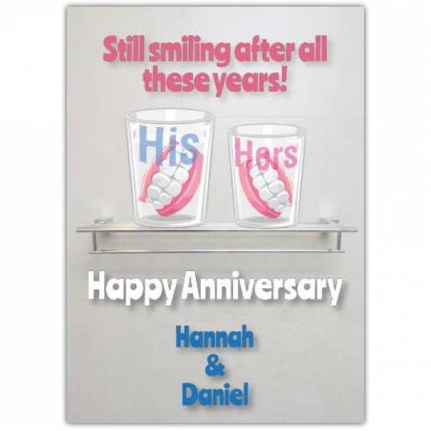 Anniversary funny greeting card personalised a5pzw2016003424