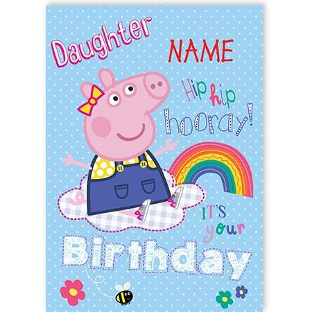 Peppa Pig animation greeting card personalised a5gem252880pped