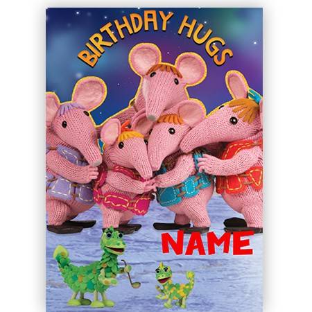 The Clangers animation greeting card personalised a5gem252835hbed