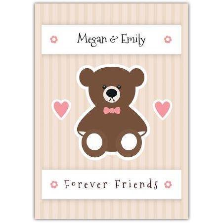 Friends forever greeting card personalised a5pzw2018010530
