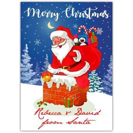 Santa Father Christmas greeting card personalised a5pzw2018010686