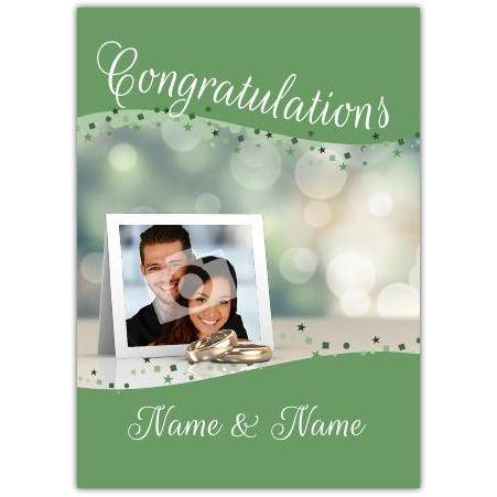 Wedding Rings Congratulations Wedding Card