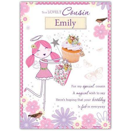 To A Lovely Cousin Angel Birthday Card