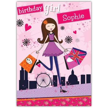 Birthday Girl Shopper Birthday Card
