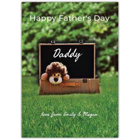 Cute Lion Teddy Father's Day Card