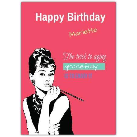 Happy Birthday Audrey Hepburn  Card