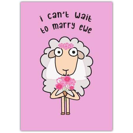 Marriage Wedding Couple Marry Ewe Greeting Card