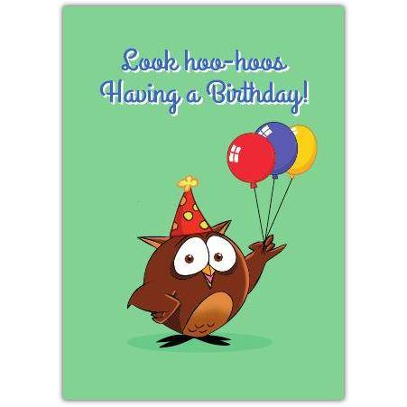 Birthday Funny Owl Pun Greeting Card