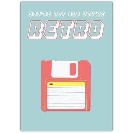 Birthday Retro Floppy Disk Greeting Card