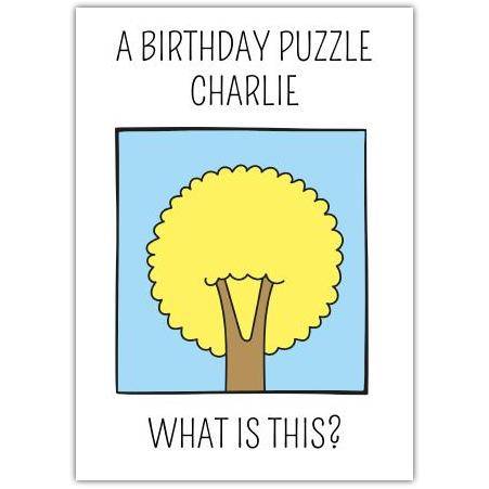 Birthday Puzzle Goose Card