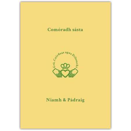 Happy Anniversary As Gaeilge Claddagh Anniversary Card