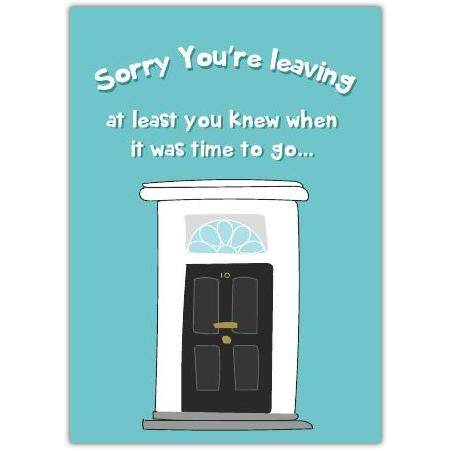 Sorry You're Leaving Funny Downing Street Greeting Card