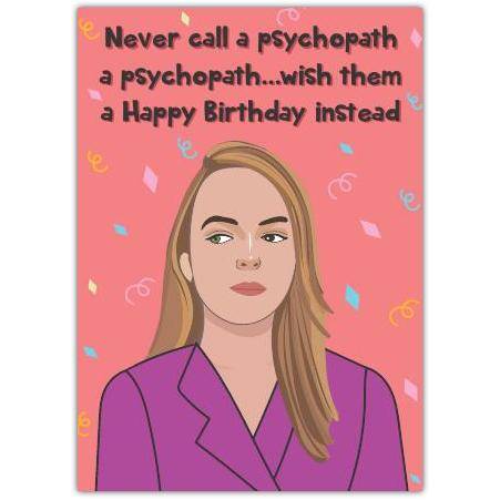 Psychopath Birthday Card