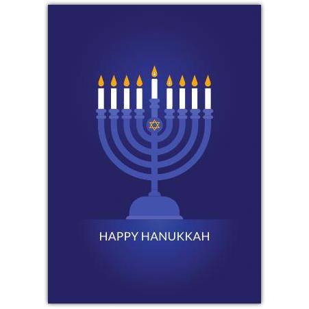 Happy Hanukkah Menorah Picture Greeting  Card
