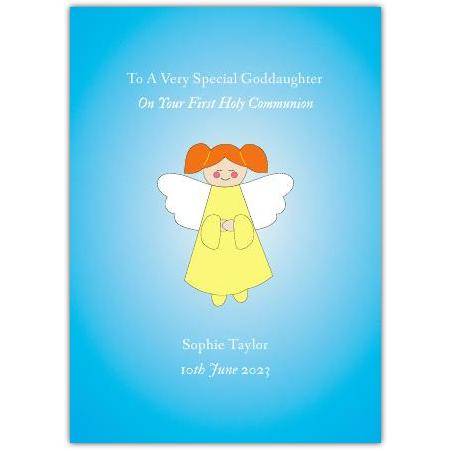First Communion Angel Greeting Card