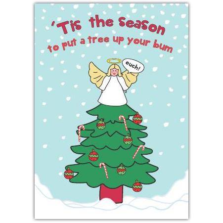 Happy Christmas Funny Rude Greeting Card