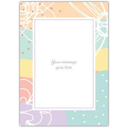 Any Message Colourful Sketch Greeting Card