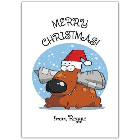 Merry Christmas From The Dog Greeting Card