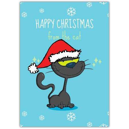 Merry Christmas From The Cat Greeting Card